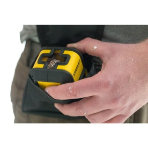 Stanley STHT77498-1, nivela laser cubix cu linie in cruce, lumina rosie, auto-nivelare, prindere cu clema, QuickLink, raza actiune 12m, include 2 baterii AA, clema si husa - Img 8