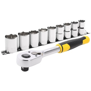 Stanley STMT82671-0, set clichet 1/2" cu 72 dinti + 10 tubulare - Img 1