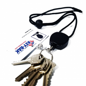 Suport de chei retractabil, cu cablu kevlar de 60 cm si snur, Sidekick Key-Bak - Img 3