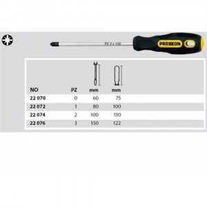 Surubelnita FLEX-DOT POZIDRIVE, Proxxon 22070, PZ 0x60mm - Img 2