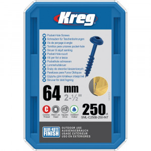 Șuruburi Kreg Pocket-Hole Blue-Kote 64 mm pentru exterior, cap Maxi-Loc - Img 2