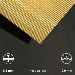 Tabla ondulata alama Schulcz, unda 2.0 mm, 100x195mm | Modelism, Machete