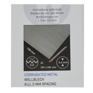 Tabla ondulata aluminiu moale Schulcz, unda 2.0 mm, 190x270mm | Modelism, Machete