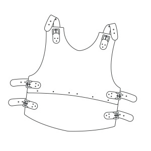 Tipar hartie armura de piept (Chest Armor) - marime XS/S/M - Tandy Leather 56442-00