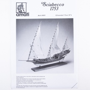 1027 Planuri constructie navomodel Amati, SCIABECCO/XEBEC - Vas cu tunuri 1753