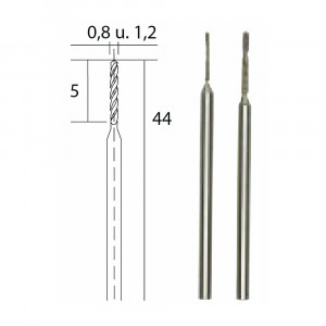 28255 Burghie diamantate 0,8 si 1,2mm, Proxxon - Img 4