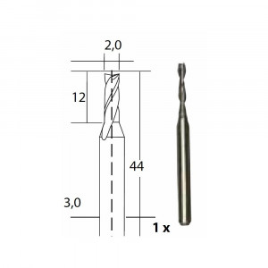 28759 Freza 2 caneluri 2.0x3.0 mm, Proxxon - Img 3
