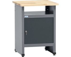 Banc de lucru 60 x 84 x 60 cm, 1 usa, blat din lemn de fag - Img 2