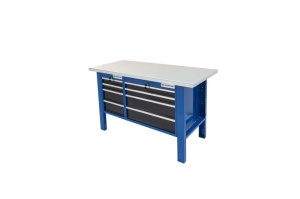 Banc de lucru metalic Werkmeister 1500-21, 1500 mm, 8 sertare in 2 casetiere