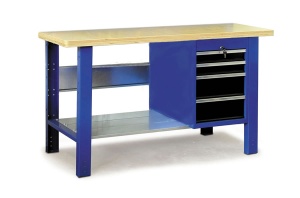 Banc de lucru metalic Werkmeister 1500-7, 1500 mm, 4 sertare