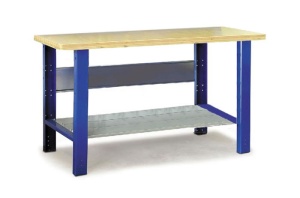 Banc de lucru metalic Werkmeister 1500-8, 1500 mm, polita inferioara deschisa