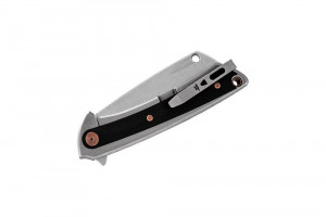 Briceag de buzunar Buck HiLine 0263GYS-B, otel D2, maner G10 si aluminiu, flipper - Img 4