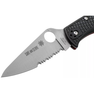 Briceag Endela® Lightweight Thin Blue or Red Line, Spyderco - Img 4