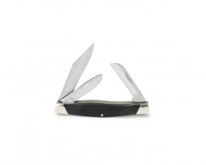 Briceag traditional Buck 301 Stockman (0301BKS-B / 0301RWS-B), 3 lame otel 420HC, slipjoint, negru / lemn Rosewood - Img 3