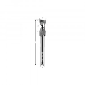 Burghiu de carbura, Datron 0068235, 3.5x3.0mm - Img 2