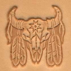 Cap de stanta de embosare 3D Craftool, model craniu de indian (Indian Skull) - Tandy Leather 88436-00 - Img 2