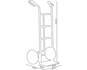Carucior cu platforma Cargo Point Basis max. 150kg, H 1130mm, din otel zincat - Img 6
