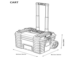 Cutie mobila pentru scule Industrial Trolley 22" cu roti, 56,4 x 46,5 x 48 cm - Img 5