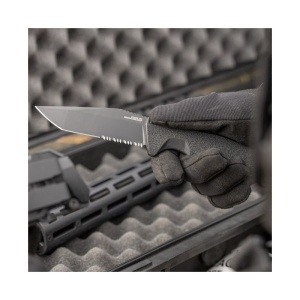 Cutit lama fixa SOG Trident FX - Serrated - Blackout - Img 9