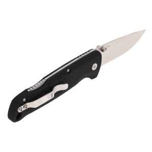 Cutit pliabil SOG Adventurer LB Black Satin 13-11-08-43, lama Drop Point 5Cr15MoV Satin, Lockback, maner GRN Black, EDC Outdoor - Img 2