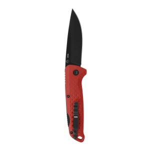 Cutit pliabil SOG Adventurer LB Red Black 13-11-07-43, lama Drop Point 5Cr15MoV Satin, Lockback, maner GRN Red & Black, EDC Outdoor - Img 2