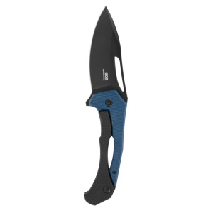 Cutit pliabil SOG Bulwark FL Blue, lama CRYO D2 Clip Point, Frame Lock, maner G10 albastru - Img 3