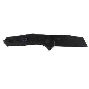 Cutit pliabil SOG Diverge XR Sheepsfoot Black Black 12-02-01-43, lama Sheepsfoot D2 Black Stonewashed, XR Lock, deschidere Flipper, maner GRN Black, EDC Outdoor - Img 4