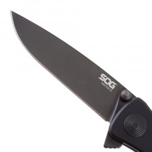 Cutit pliabil SOG Twitch II Black TWI12-CP, lama Drop Point AUS-8 Black TiNi, deschidere asistata S.A.T., Lockback, maner din aluminiu anodizat negru, EDC Premium - Img 3