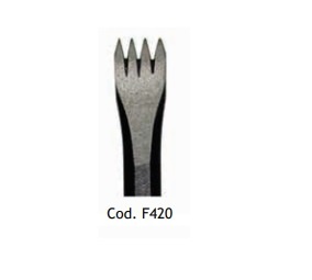 Dalta sculptura piatra pentru ciocan pneumatic 4 dinti , 12.5 mm, Milani Utensili