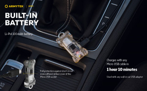 F06001G Lanterna breloc Zippy- gri onix, Armytek - Img 10