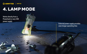 F06101G Lanterna multifunctionala Zippy Extended Set- gri onix, Armytek - Img 10