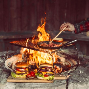 Gratar pliabil pentru foc de tabara Stabilotherm BBQ Grid Large din otel inoxidabil - Img 7
