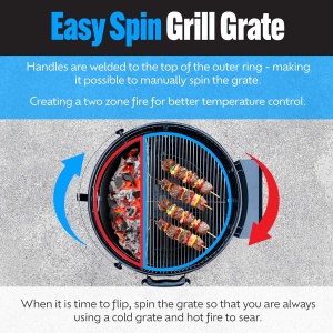 Gratar si smoker pe carbuni de tip kettle Slow 'N Sear® SNS GRILLS 56 CM - Img 5