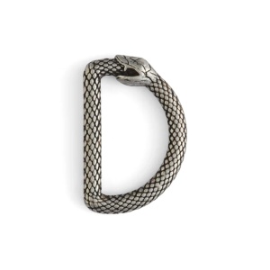 Inele D Infinity Snake (Ouroboros), argintiu antic, fara nichel - Tandy Leather - imagine 3