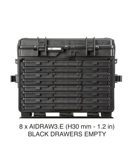 Lada de scule pe roti cu 8 sertare goale, 5140.B.8A, 581 x 381 x 455 mm, Explorer Cases