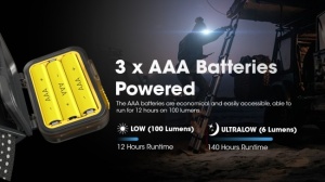 Lanterna Frontala Nitecore HA13, 350 Lumeni, 120 Metri, Lumina Rosie, 3 x AAA, IPX6 - Img 10