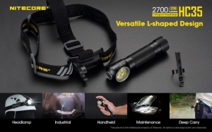 Lanterna Frontala Nitecore HC35, 2700 Lumeni, Forma L, Magnetica, Acumulator 21700 4000 mAh, IP68 - Img 19