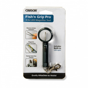Lupa de mana Fish'n Grip Pro putere 4.5x cu pensete, cu LED - Carson - Img 8