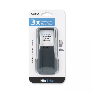 Lupă portabilă glisantă cu iluminare LED 3x MiniBrite - Carson - Img 2