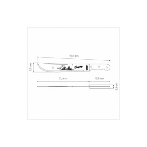 Maceta inox cu maner din polipropilena, dimensiuni lama 311x56mm - Img 3