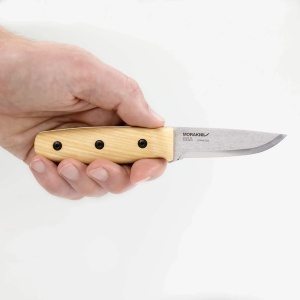 Morakniv Nusnas (S) – Cutit Outdoor Compact Full-Tang cu Otel 12C27 58 HRC si Maner Lemn Frasin - Img 4