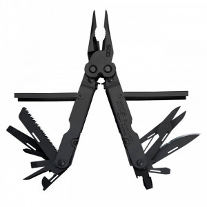 Multitool SOG PowerLock EOD Black Oxide cu husa din nylon, 17 functii, Compound Leverage