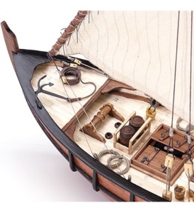Navomodel Caravel La Niña, scara 1:65 Kit machetă navă din lemn - Artesania Latina - Img 4