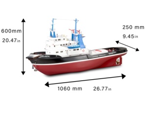 Navomodel Tugboat Atlantic, scara 1:50 Kit model de nava din lemn si ABS navigabil (compatibil R/C) - Artesania Latina - Img 10