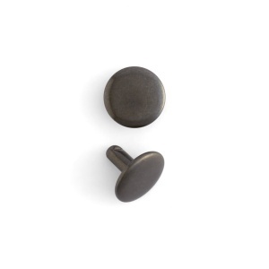 Nituri cu cap dublu lat 13 mm, finisaj gunmetal mat, set 100 buc - Tandy Leather