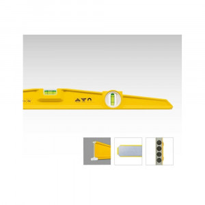 Nivela cu 2 bule si magneti tip 81SM profil trapezoidal turnat, Stabila - Img 1