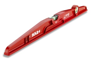 Nivela din aluminiu forjat, antisoc, 2 bule, 80 cm, 0,5 mm/m SOLA M 80