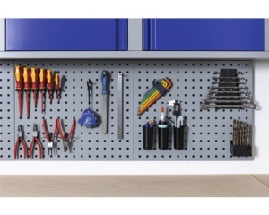 Panou perforat metalic pentru scule 590 x 550 mm cu gauri patrate - Img 3