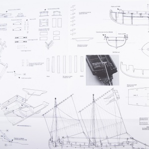 Planuri constructie navomodel, Canoniera Suedeza, Lungime: 345mm, Amati Italia - Img 3