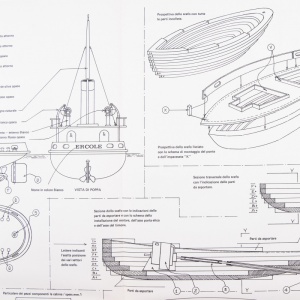 Planuri constructie navomodel, remorcher ERCOLE 1935, Amati Italia - Img 2
